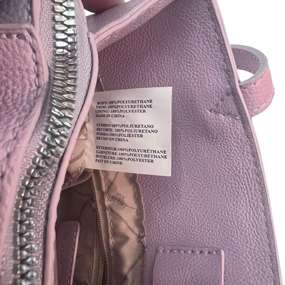 Betsey Johnson Jaime Double Handle Satchel – Lilac w/ Rainbow Straps - Picture 6 of 10